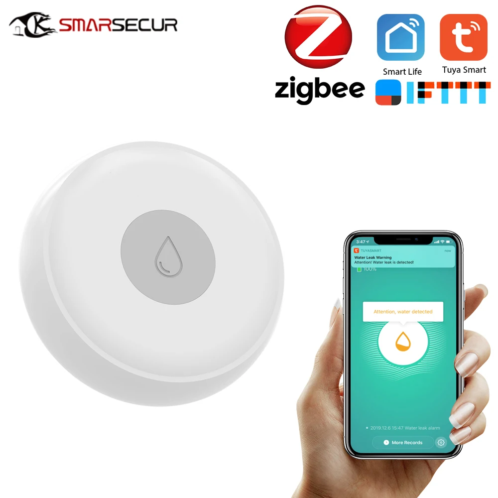 Беспроводной погружной датчик Zigbee детектор утечки воды для дома с дистанционным