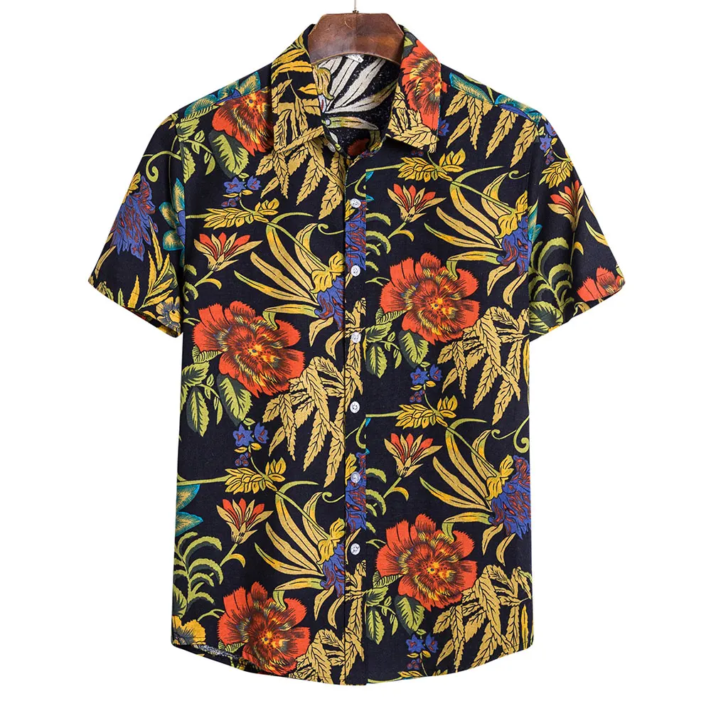 

2020 Summer New Style Fashion Casual MEN'S Cardigan Short-sleeved Shirt
