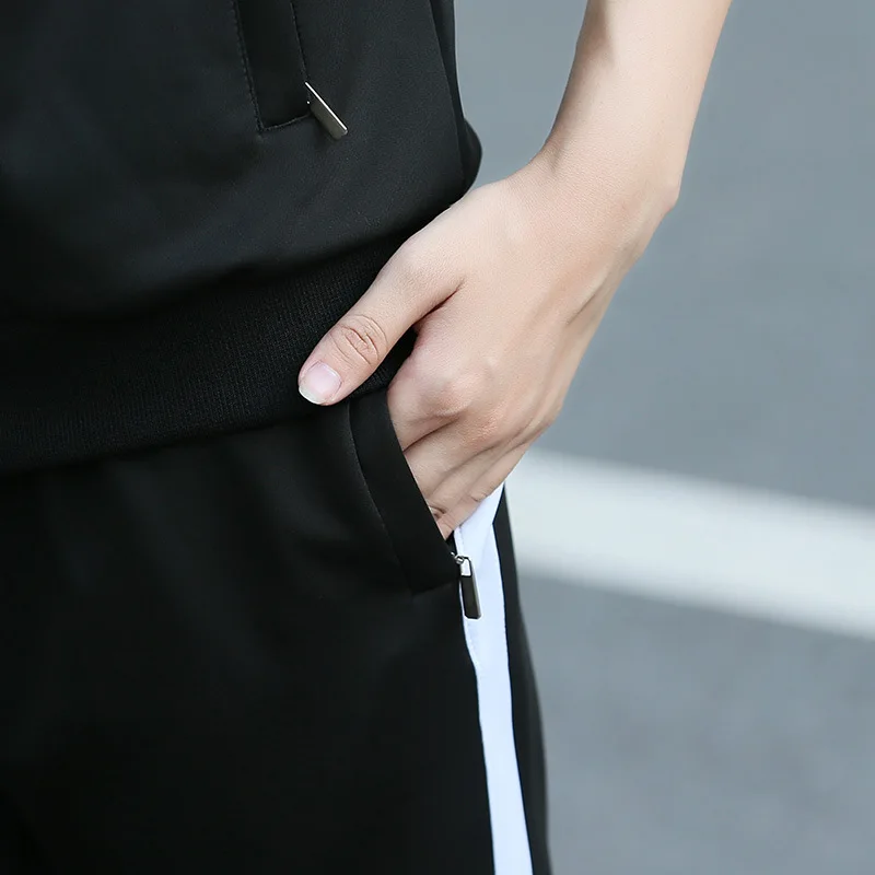 Спортивный костюм для мужчин и женщин кофта на молнии брюки в стиле пэчворк