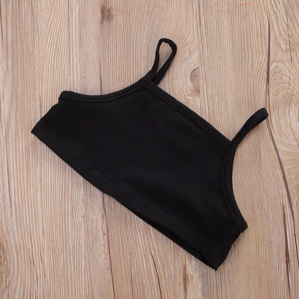 Женский модный костюм из 3 предметов для маленьких девочек черный жилет + топ с