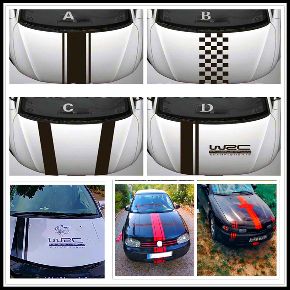 Капот автомобиля тела полоса виниловые обои наклеяка на гоночный автомобиль