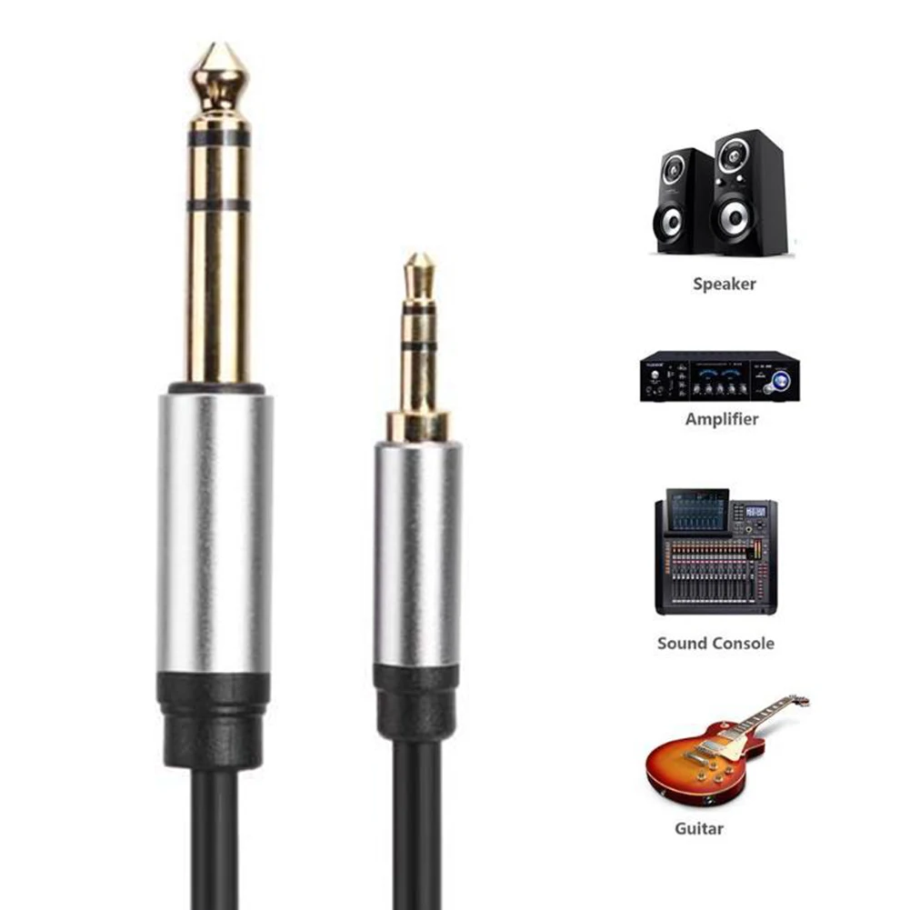 Audio Cable 3.5mm Male to 6.35mm Male Jack Audio Cable Connector Speaker Line Aux Cable For Guitar Mixer Amplifier Loudspeaker