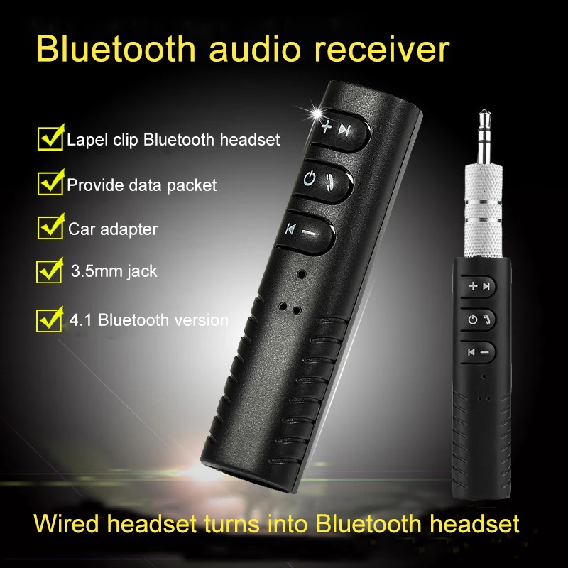 Автомобильный bluetooth-адаптер, мини bluetooth-приемник, 3,5 мм разъем, Bluetooth, автомобильный комплект, музыкальный аудиоприемник для акустических гарнитур Z2