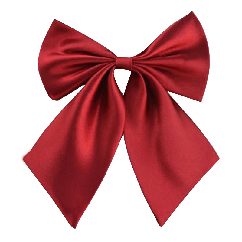a02 Warm Red 1 шт., Женский галстук, красный, черный, Бабочка, Женский Галстук-бабочка, для девушек, студентов, гостиницы, клерк, официантка, одежда для шеи, шелковые галстуки, QLYC0010 - Цвет: a02 Warm Red