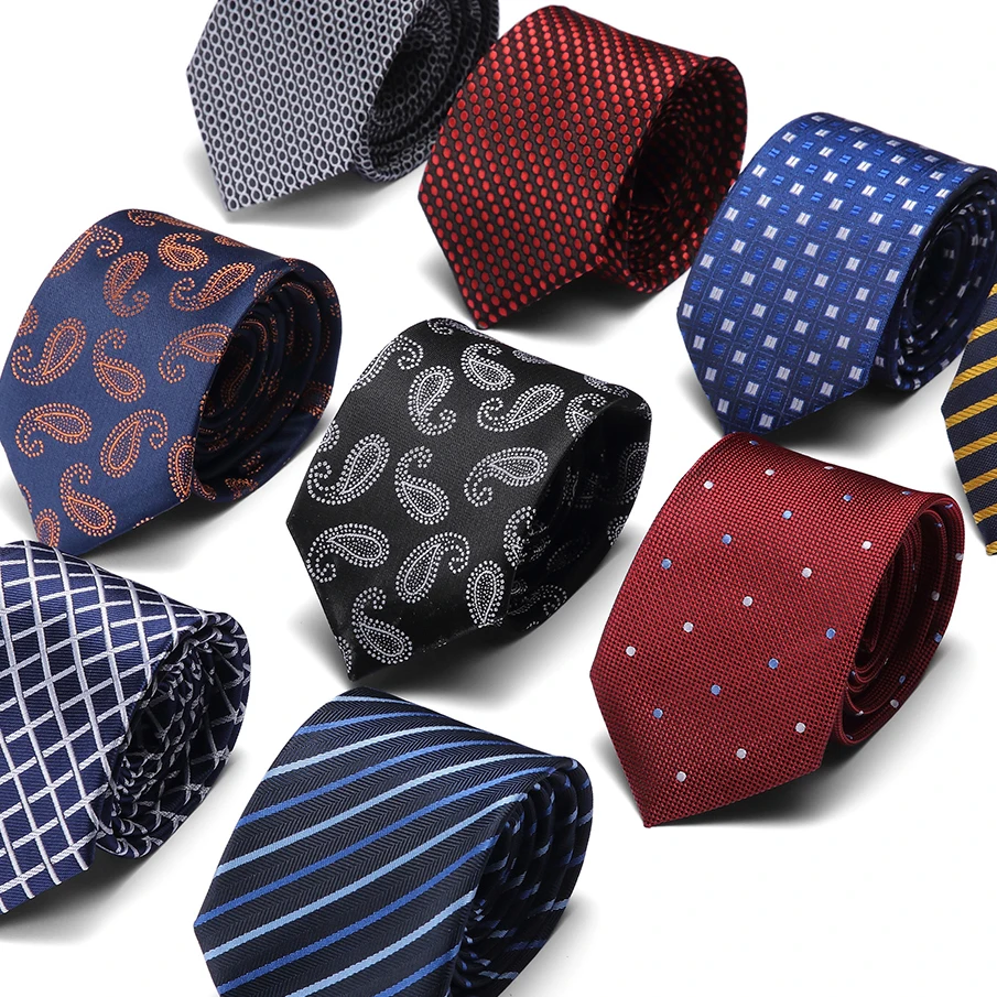 

Classic 7.5cm Tie for Men 100% Silk Tie Luxury Striped Slim Ties for Men Suit Cravat Wedding Party Necktie