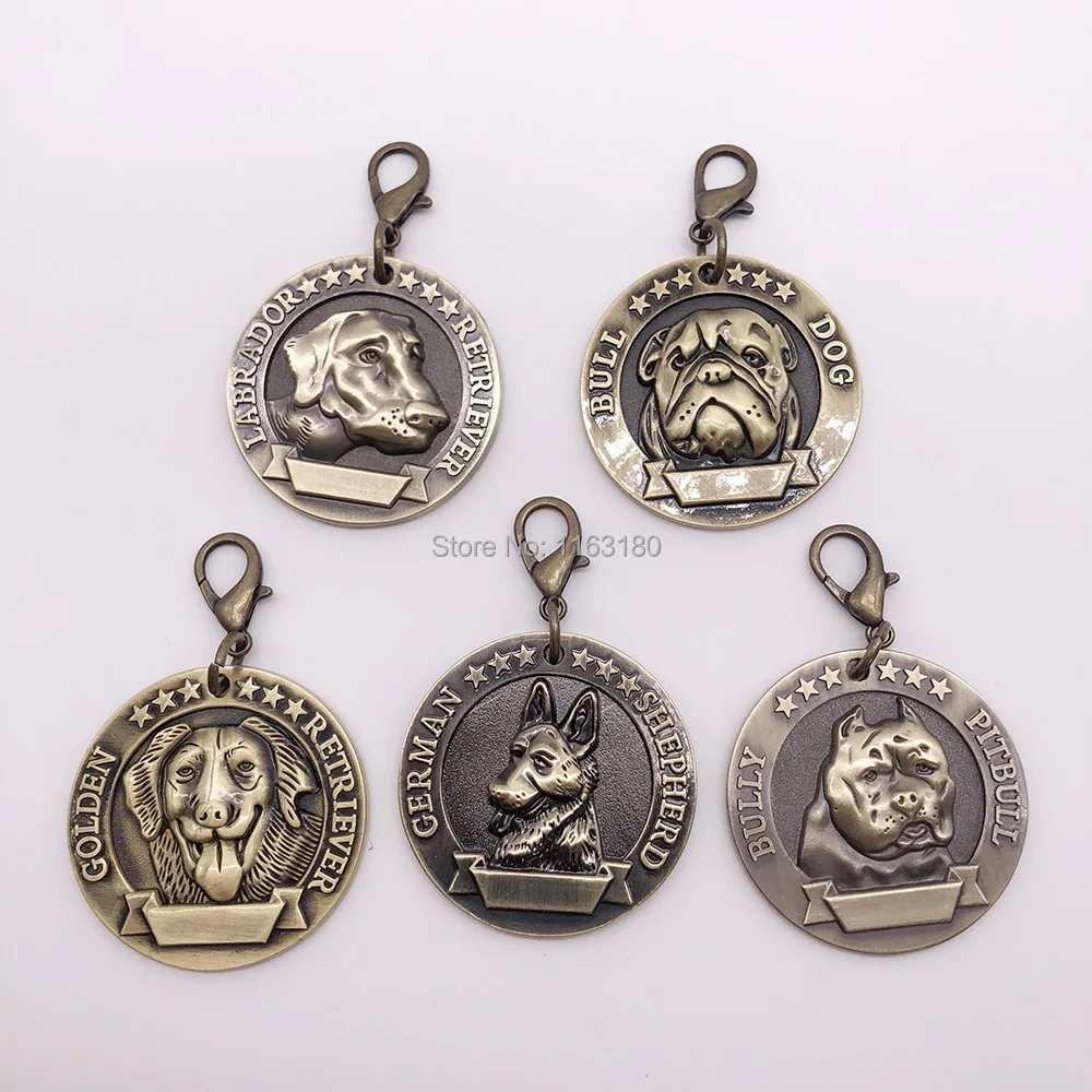 

10pcs/lot Customized Dogs Tags Nameplate Anti-lost Pet Pendant For Collars Necklace ID Pet Tag