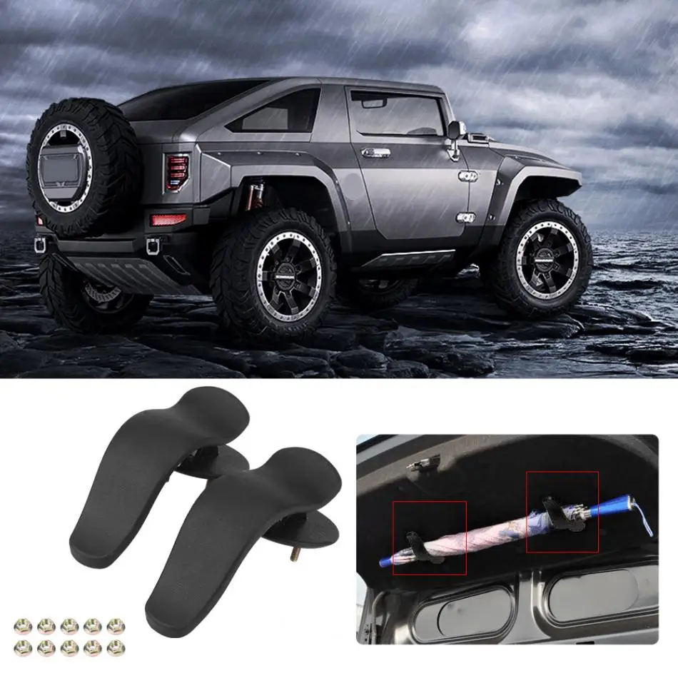 

2pcs Multi-functional Interior Trunk Cover Rack Clip Umbrella Holder Hanger Hook Universal 2018 Car Accessories