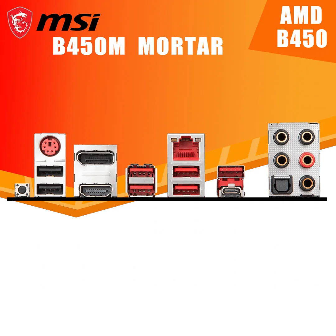 used b450m mortar motherboard socket am4 ddr4 1866mhz pci e 3 0 m 2 cpu 1st gen 2rd gne amd ryzen hifi overlocking desktop b450 free global shipping