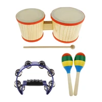 percussion set hand drum maraca rattles toys with polished surface finest detail