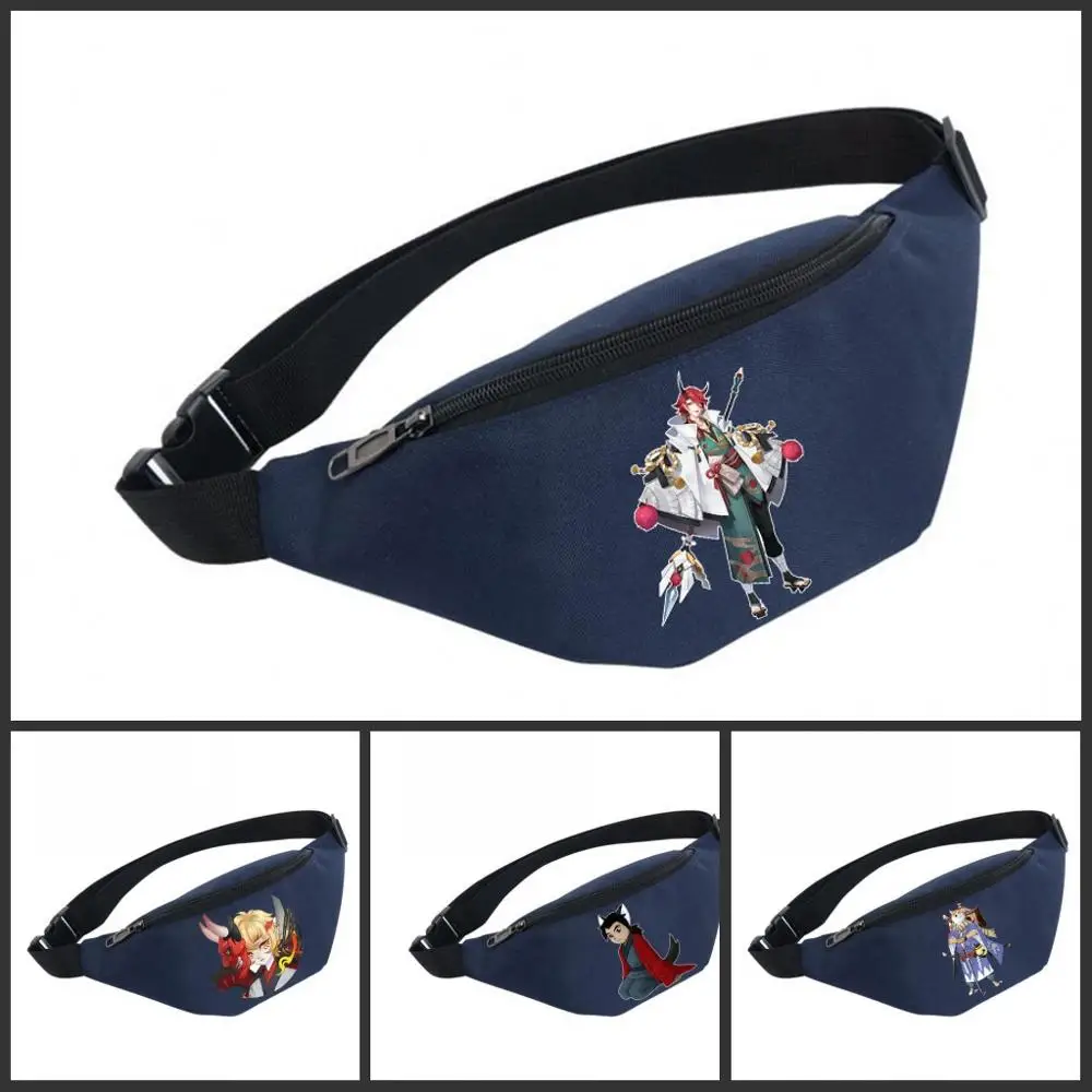 

Anime Unisex Fanny Pack women Belt Waterproof Chest Handbag Waist Bag Ladies Waist Pack Belly Bags For Onmyoji