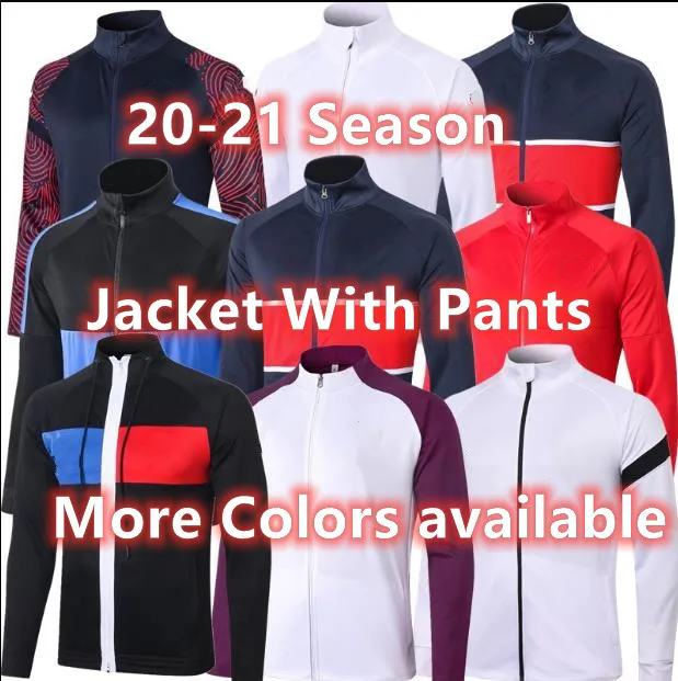 

2021-22 new Men's Soccer Jacket Coat Hooded Training Tracksuit Sports Shirts Sets Sweater adult Survetement jogging kits S- XXL