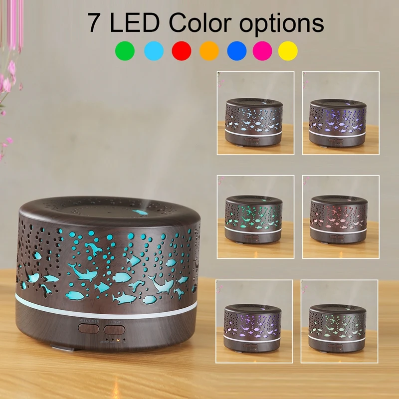 

CSS 700Ml Oil Diffuser Essential Oils Cool Mist Quiet Aroma Diffuser Humidifier with Remote Control,US Plug