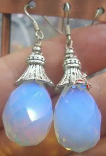 

5pc Multifaceted Sri Lankan Moonstone Earrings Silver Hook