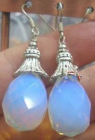 5pc multifaceted sri lankan moonstone earrings silver hook