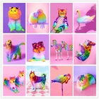 Алмазная живопись Стразы 5D с полным заполнением, картина с животными, фотокартина с животными, вышивка крестиком, серия с животными, мозаика, домашний декор