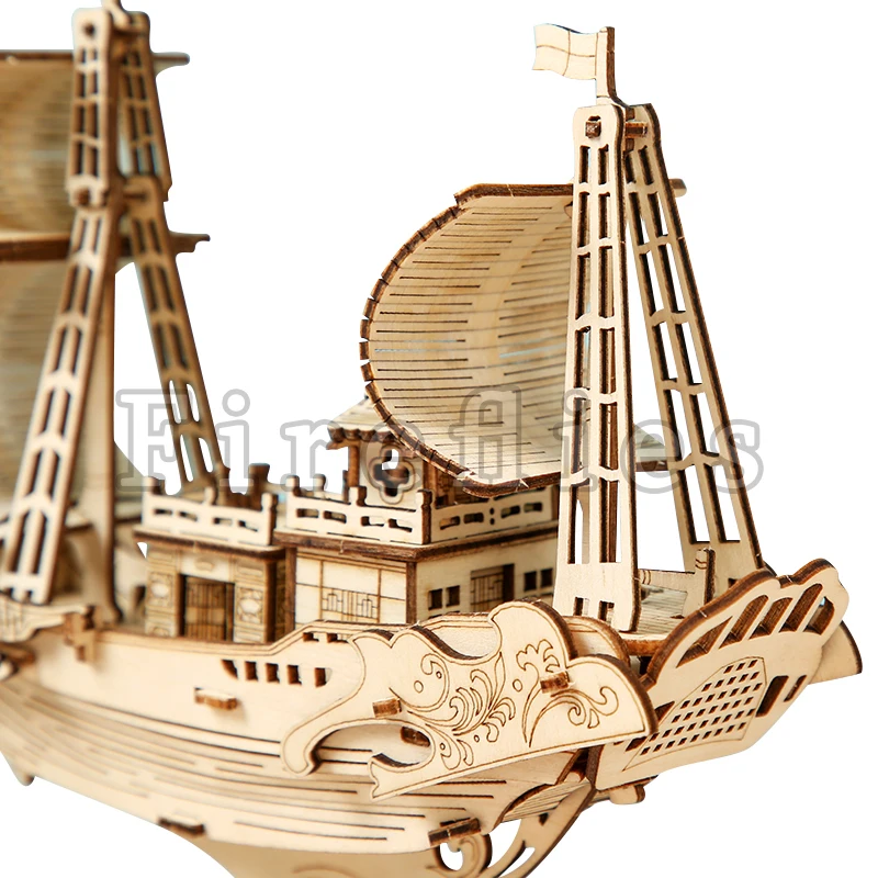 

Robotime 3D Wooden Puzzle Games Boat & Diplomatic Ship Model Toys For Children Kids Girls Birthday Gift
