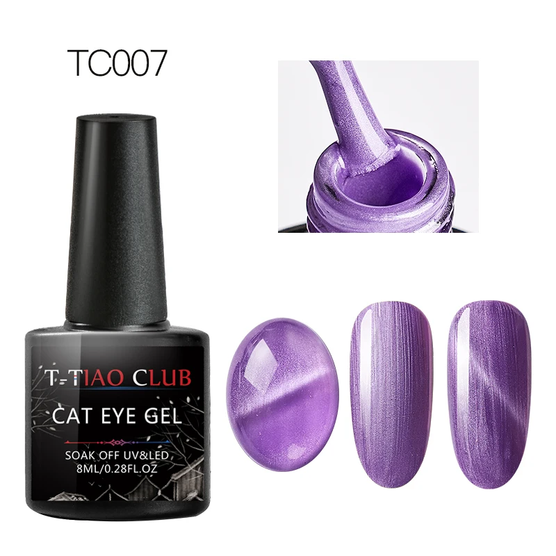 T-TIAO CLUB звездное небо Гель-лак для использования с магнитом лак 3D кошачий глаз замочить от блесток УФ гель для ногтей Гель-лак для маникюра 6 цветов - Цвет: AAS01532