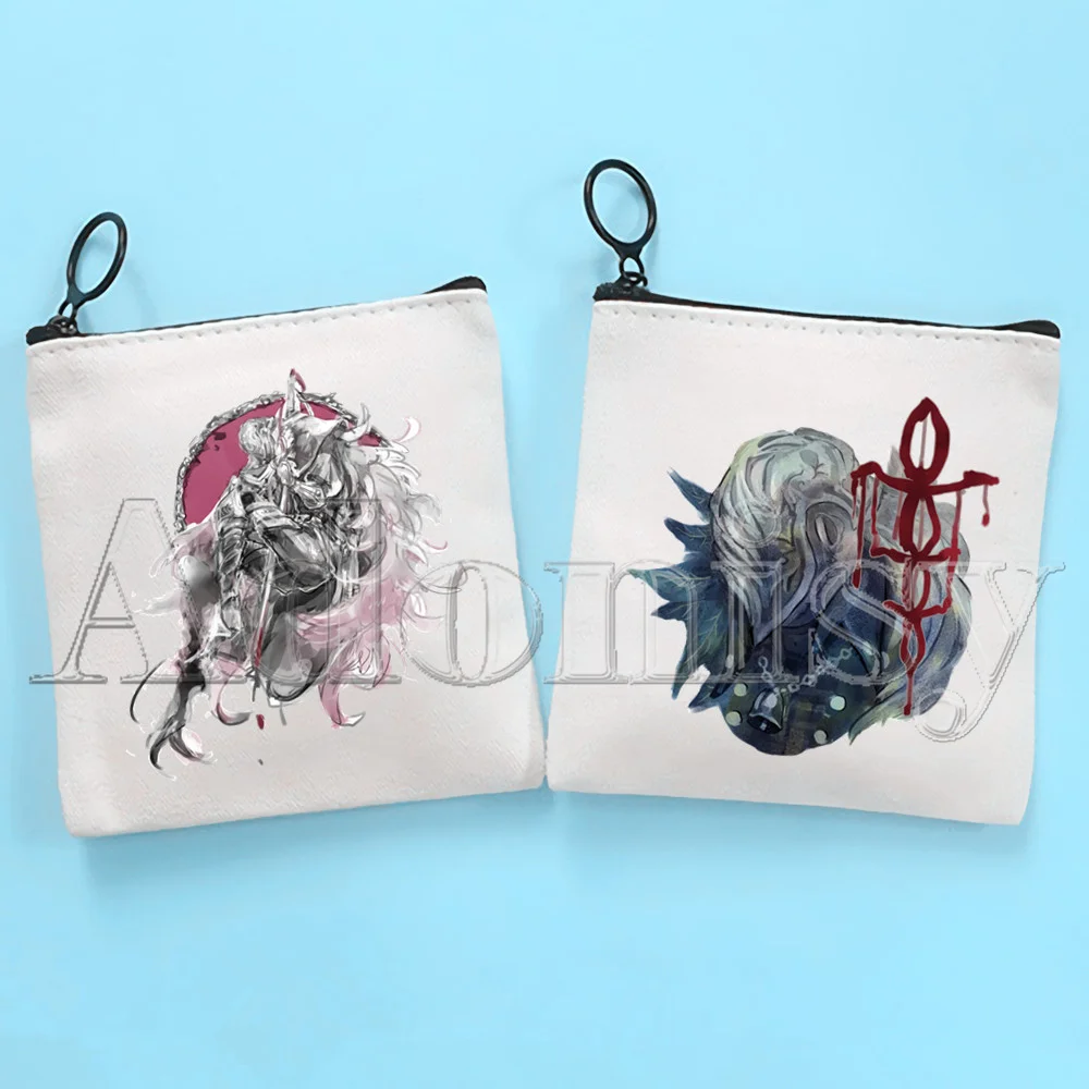 

Bloodborne Hand-painted Wallet Blank Canvas Pure White Cloth Bag Customized Hand-painted Small Coin Bag