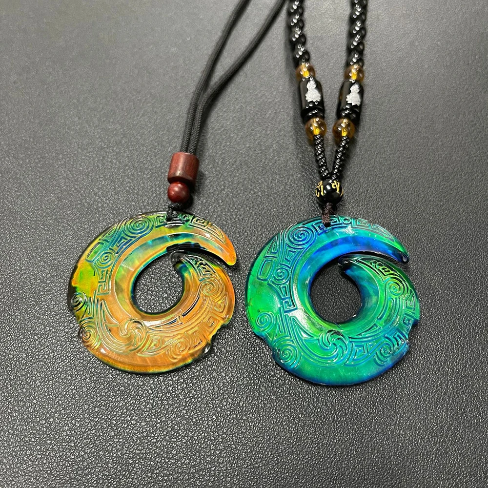 Меняющее цвет ожерелье с подвеской на удачу ювелирные изделия аксессуары меняет