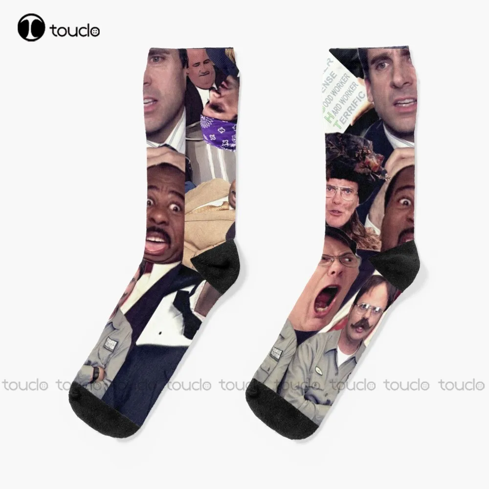 

Office Mashup Tv Series Show Dwight Schrute Micheal Scott Dwight Schrute Socks Running Socks For Men Personalized Custom