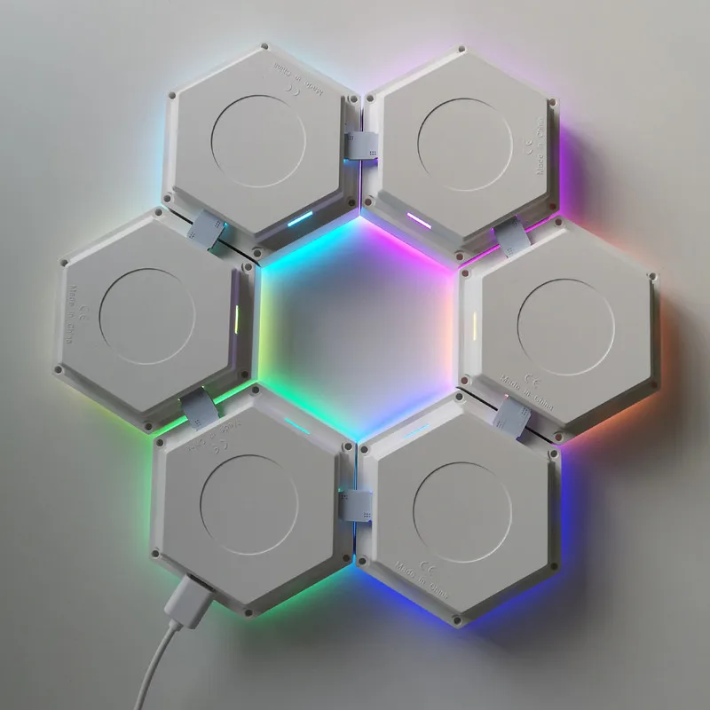 Новые творческие USB quantum лампа Сращивание гексагональной настенный светильник