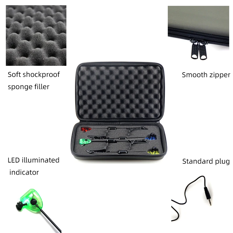 Светодиодный держатель для удочки алюминиевый ловли карпа сигнализация укуса