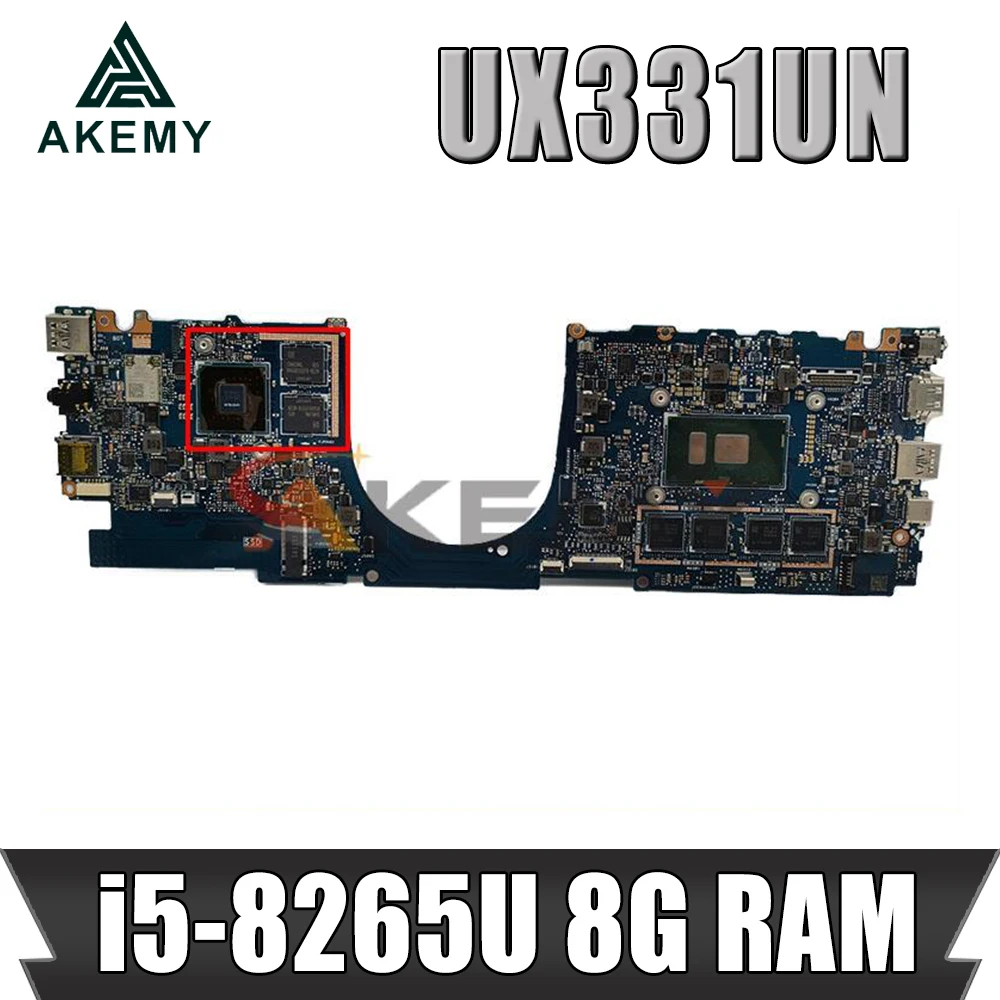 

Akemy UX331UN Laotop Mainboard For ASUS ZenBook 13 UX331UN UX331UB UX331U U3300U U3100U Motherboard W/ i5-8265U 8G RAM V2G-GPU