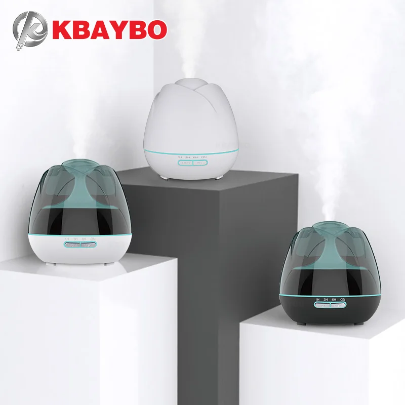 

KBAYBO 400 мл диффузор ультразвуковой очиститель воздуха с распылением ароматерапевтического эфирного увлажнитель воздуха с 7 видов цветов из ...