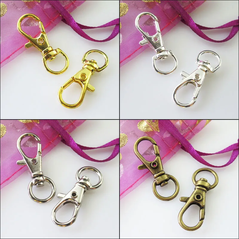 Крупные застежки карабины 15 шт. для ключей ювелирные изделия с золотым