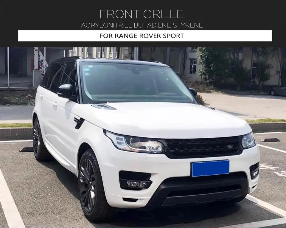 Для Land Rover Range Rover Sport- Черная передняя решетка ABS заменяет обшивку
