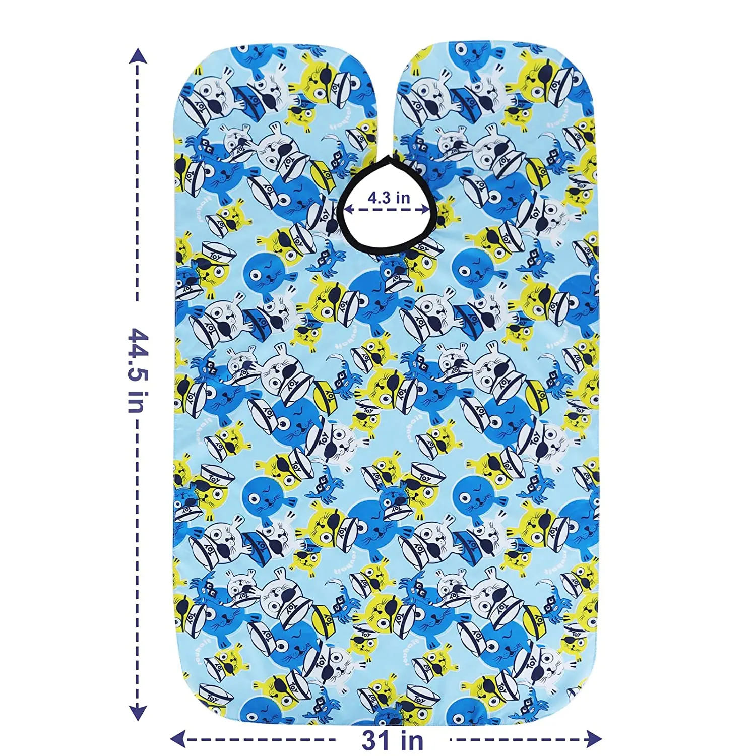 

Hair Salon Barber Special Children's Haircut Cape Waterproof Non-Stick Hair Cartoon Pattern Baby Home Haircut Tool Shawl Apron