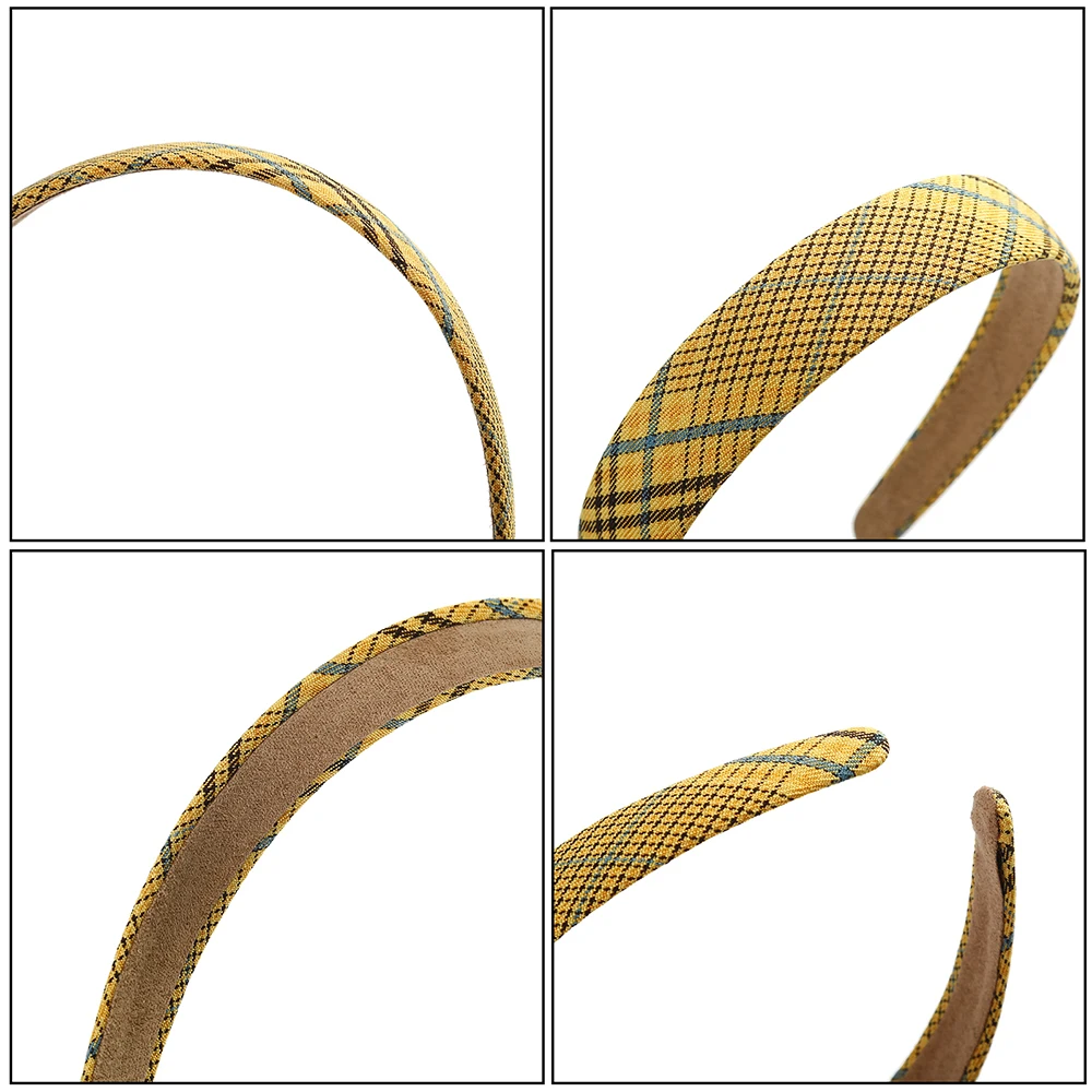 Женский обруч для волос в стиле ретро AWAYTR однотонный элегантный широкий клетку