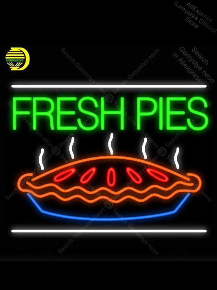 

Неоновые вывески Fresh Pies, чашки, неоновые вывески для украшения ресторана, отеля, пива, ртутные лампы, индивидуальные деловые вывески, светиль...