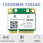 Wi-Fi кард-7265AC 7265HMW 1200 Мбитс Mini PCI-E Bluetooth 4,2 2,4G + 5G Dual Band для Win7 Win 8 Win 10