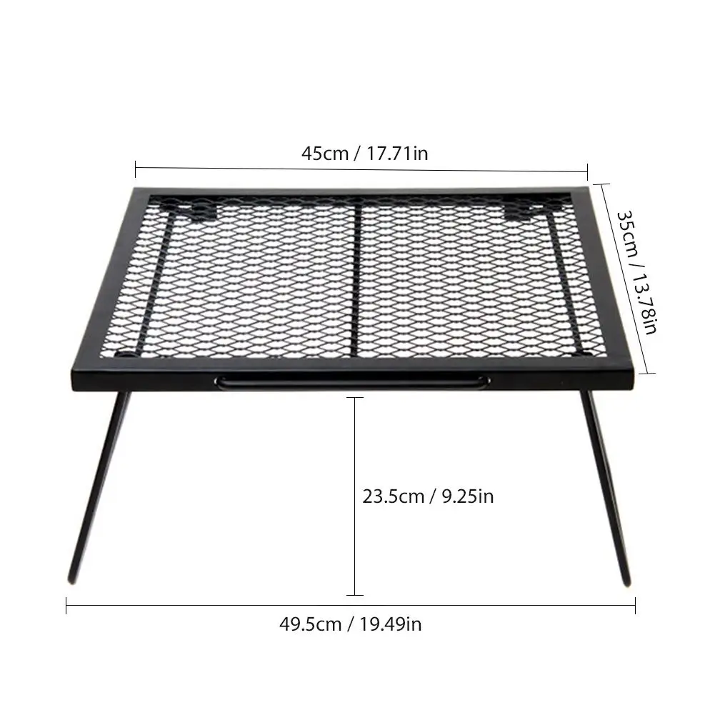 Портативный складной стол для барбекю костер тяжелый стальной гриль отдыха на