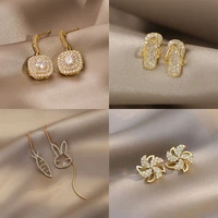 xiyanike rhinestone geometric dangle earrings for women alloy multi style drop earrings 2021 trendy party gift jewelry %d1%81%d0%b5%d1%80%d0%b5%d0%b6%d0%ba%d0%b8