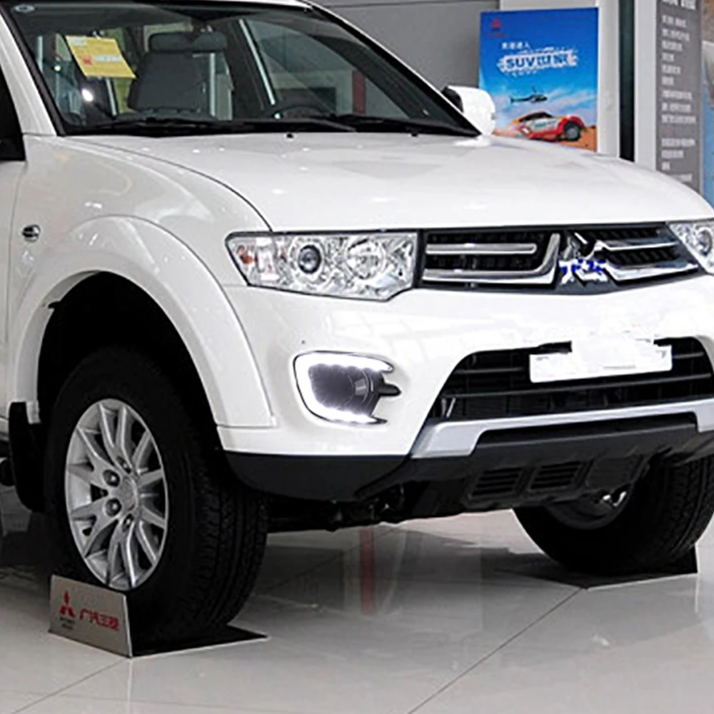 Автомобильные мигающие DRL для Mitsubishi Pajero Sport 2013 2014 2015 желтое реле сигнала 12 В