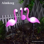 Светодиодный светильник на солнечной батарее, с имитацией розового фламинго, для сада, лужайки, для улицы, водонепроницаемое украшение, Рождественский ночник