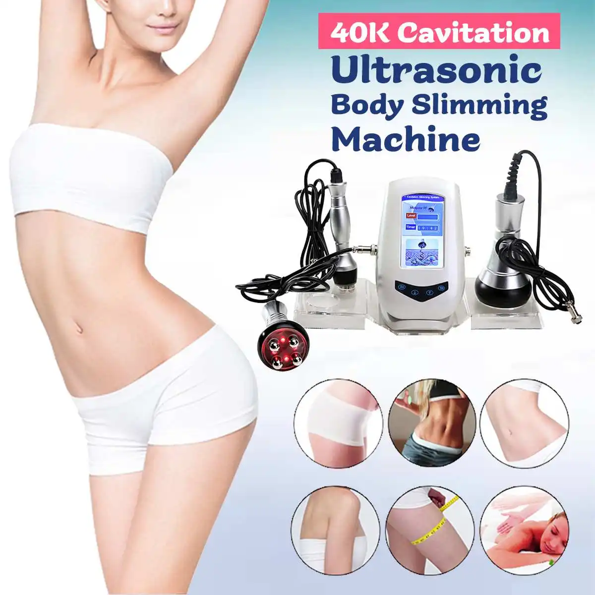 

2020 Hot 100-240V 40K Cavitation Ultrasonic Body Slimming Beauty Machine Weight Loss RF Radio Skin Lifting Tighten Anti-wrinkle