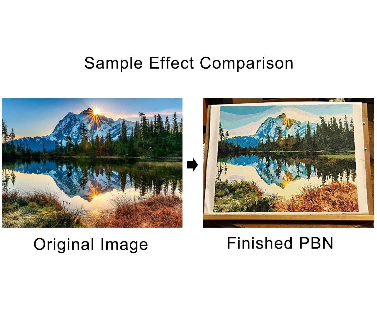 DIY картина по номерам фотографии Подсолнухи в деревенском стиле Вуд Холст