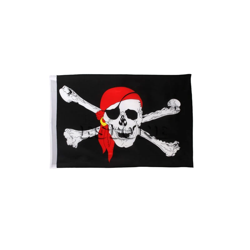 

H55A 1Pc Large Skull Crossbones Pirate Flag Hanging With Grommet NO Pole