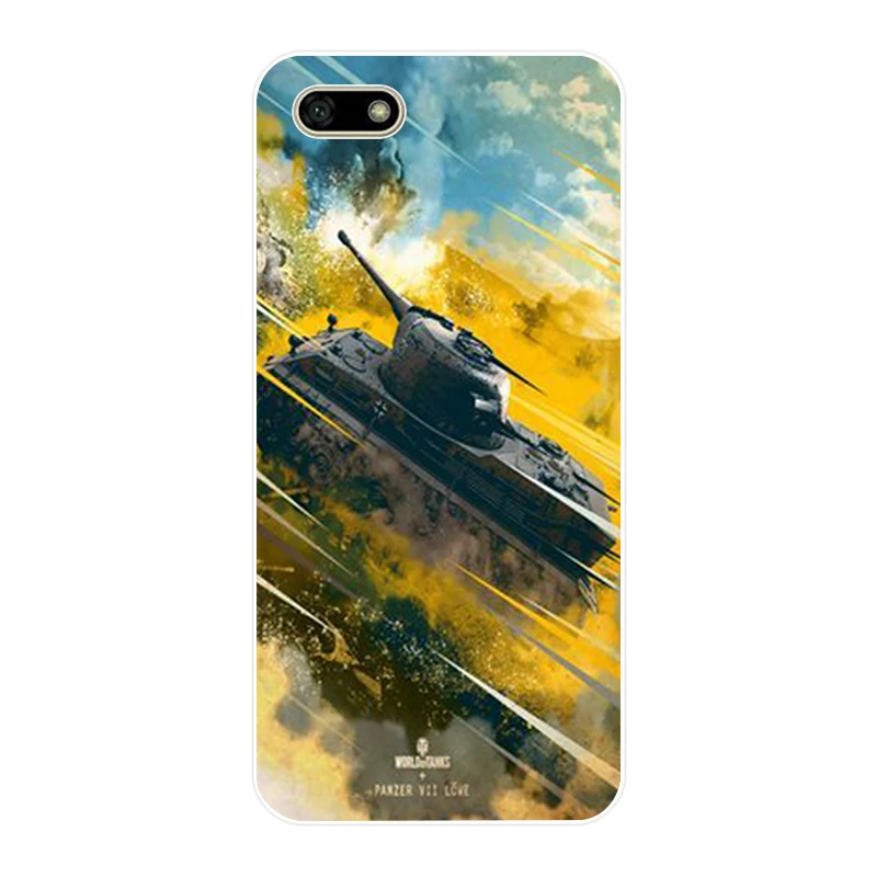 Мягкий Силиконовый ТПУ чехол 081FG world of tanks для huawei Honor 7a 5 45 pro 7 7c 7x y5 2018 чехол|Бамперы|