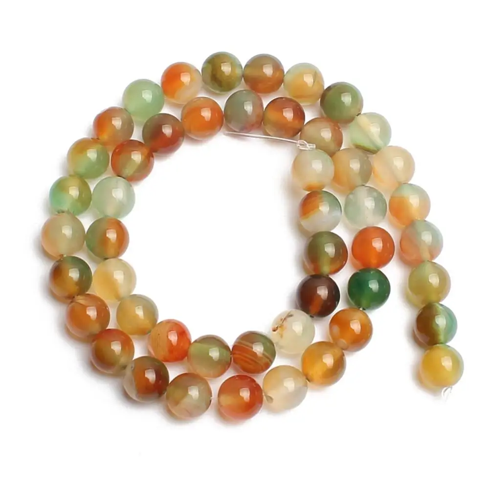 4/6/8/10/12 мм Гладкий натуральный Павлин Бусы из камня Агата круглый свободные