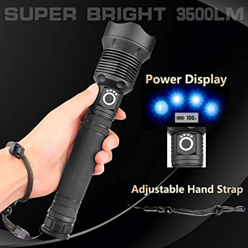 Светодиодный фонарик xhp70.2 самый мощный 26650 usb фонарь xhp70 xhp50 18650 охотничий