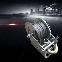 2500lbs steel cable hand winch crank gear winch atv boat trailer heavy duty manual winch 8m cable solid wire rope hand tool