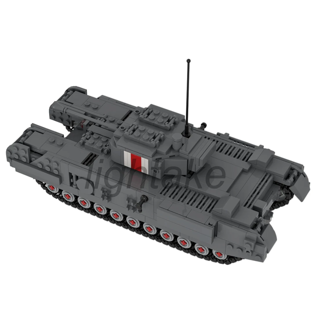 

810Pcs Static Version MOC Military Churchill Tank Model DIY Building Block Toys