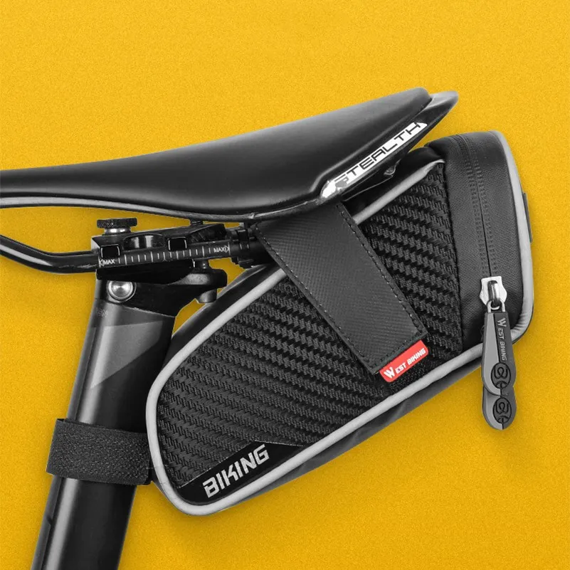 

Portable Waterproof Bike Saddle Bag Waterproof Cycling Seat Pouch Bicycle Tail bags Rear Pannier Cycling equipment 1.5L