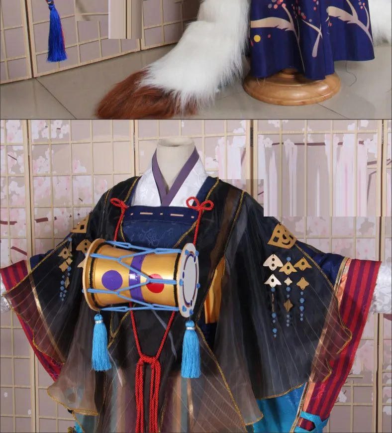 Индивидуальный размер SSR Onmyoji tamamo no Mae Косплей Костюм первое unawaken кимоно платье wafuku Униформа костюмы для Хэллоуина аниме одежда