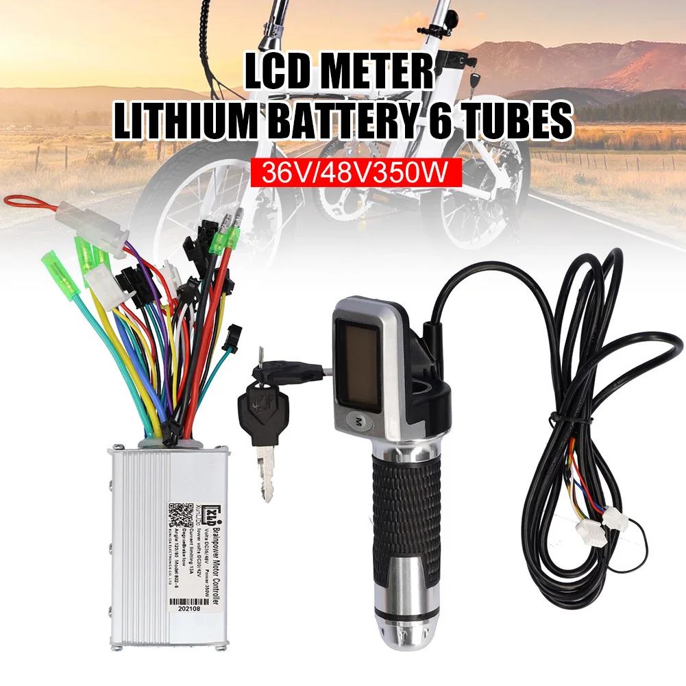 

36V/48V 350W E-bike Brushless Controller Kit With Throttle Grip Keys For Electric Bicycle Electric Scooter Accessories