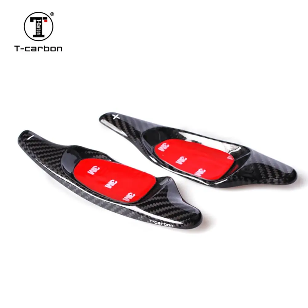 T carbon Carbon Fiber Paddle Shift Extensions чехлы подходят для Audi RS|Рулевые колеса и ступицы